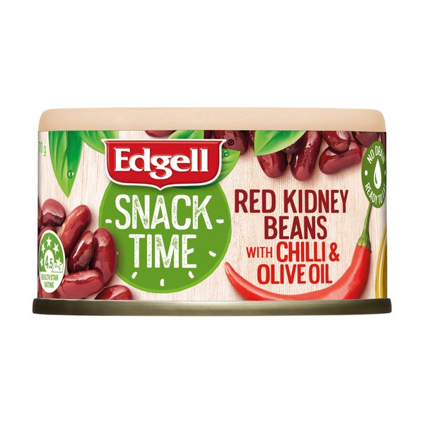 Edgell Snack Time Red Kidney Beans With Chilli & Olive Oil | 70g