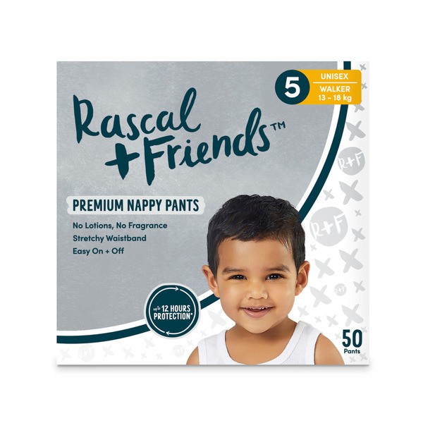 Rascal + Friends Nappy Pants Size 5 Walker Jumbo | 50 pack