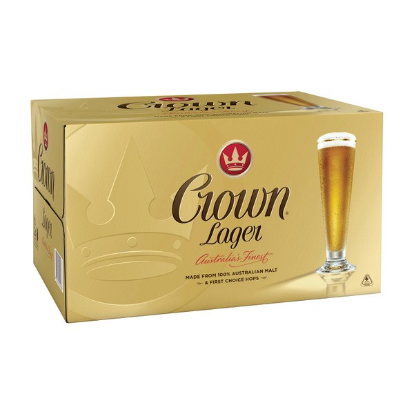 Crown Lager Bottle 375mL | 24 Pack