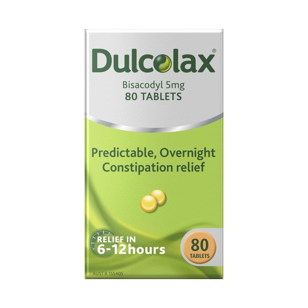 Dulcolax Laxatives 5mg Tablets For Constipation Relief | 80 pack
