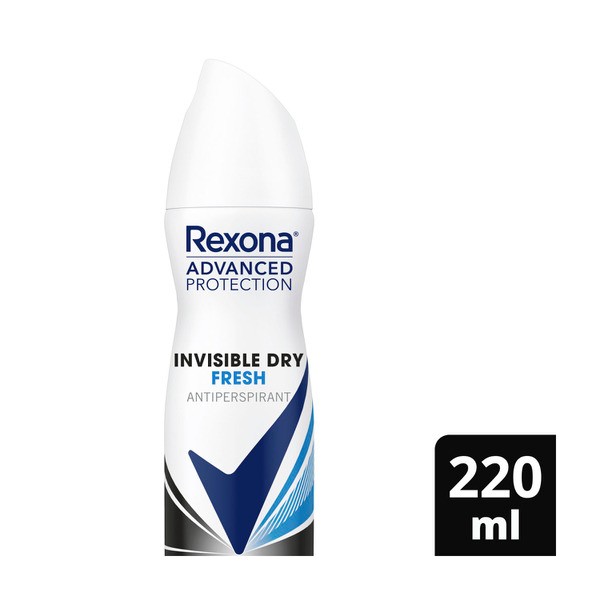 Rexona Women Antiperspirant Aerosol Advanced Invisible Dry Fresh Deodorant | 220mL