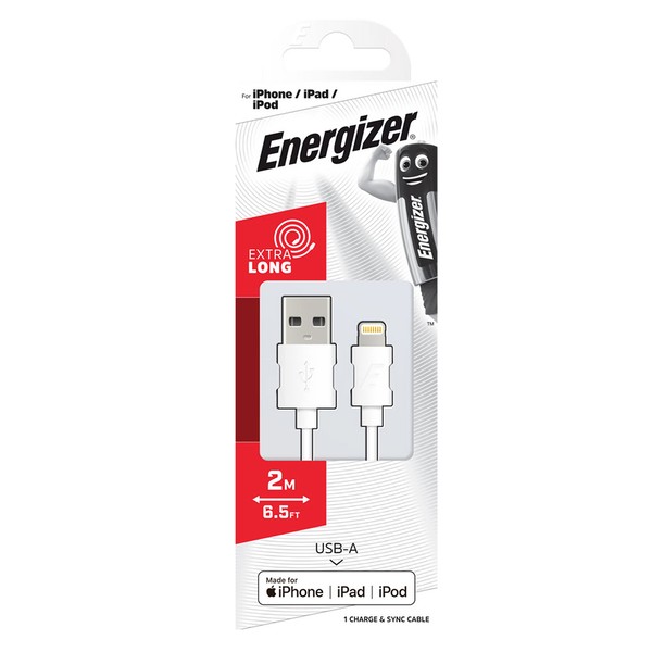 Energizer iPhone Cable White 2M | 1 Pack