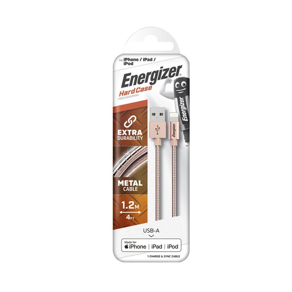 Energizer iPhone Cable Steel 1.2M | 1 pack