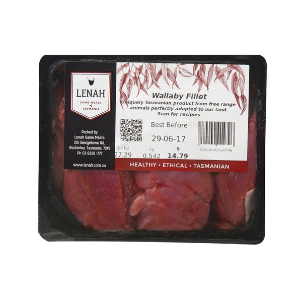 Lenah Game Meats Wallaby Fillet                                                                                                             | Aprox.500G