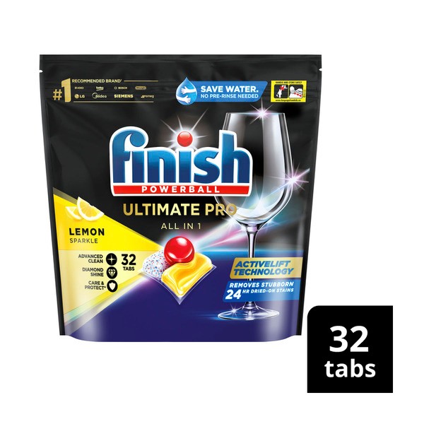 Finish Ultimate Pro Lemon Dishwash Tablets | 32 pack