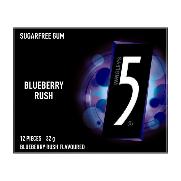 5 Gum Blueberry Sugar Free Chewing Gum 12 Piece | 32g