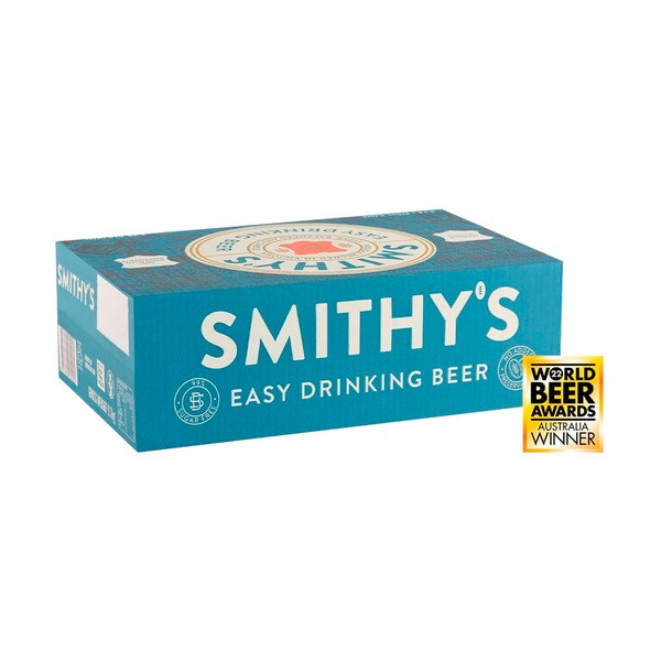 Smithy's Easy Drinking Beer Can 375mL | 24 Pack