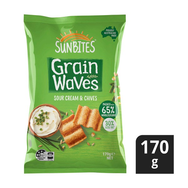Sunbites Grain Waves Chips Sour Cream & Chives | 170g