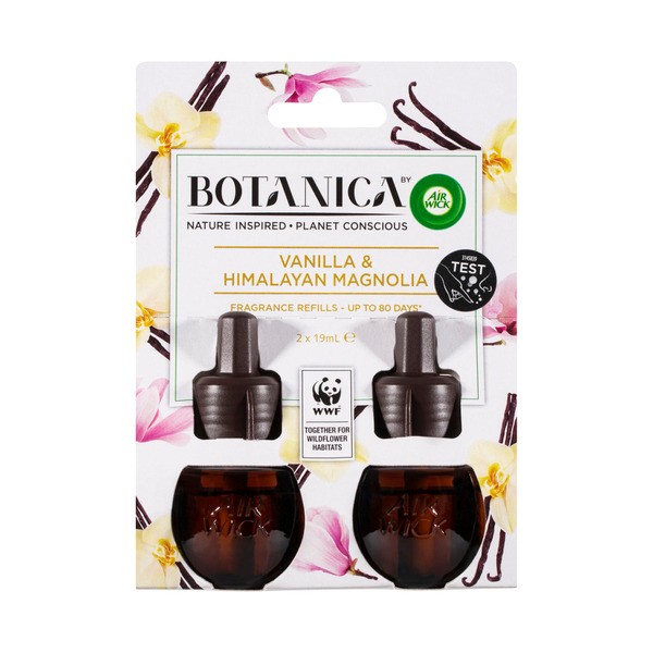 Botanica Vanilla & Himalayan Magnolia Plug In Diffuser Refill 2x19mL | 2 pack