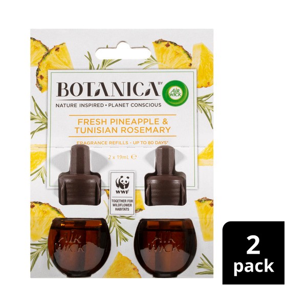 Botanica Fresh Pineapple & Tunisian Rosemary Plug In Diffuser Refill 2x19mL | 2 pack