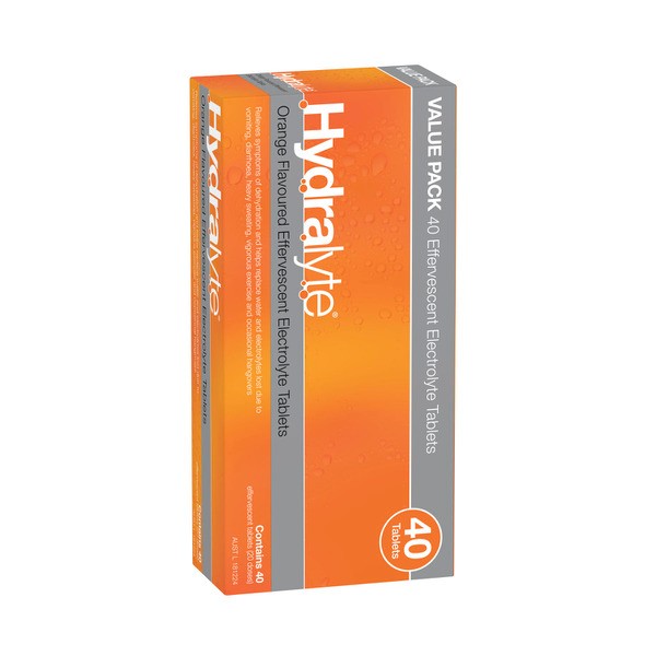 Hydralyte Effervescent Tablets Orange | 40 pack