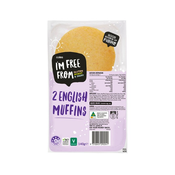 Coles IM Free From English Muffins | 140g