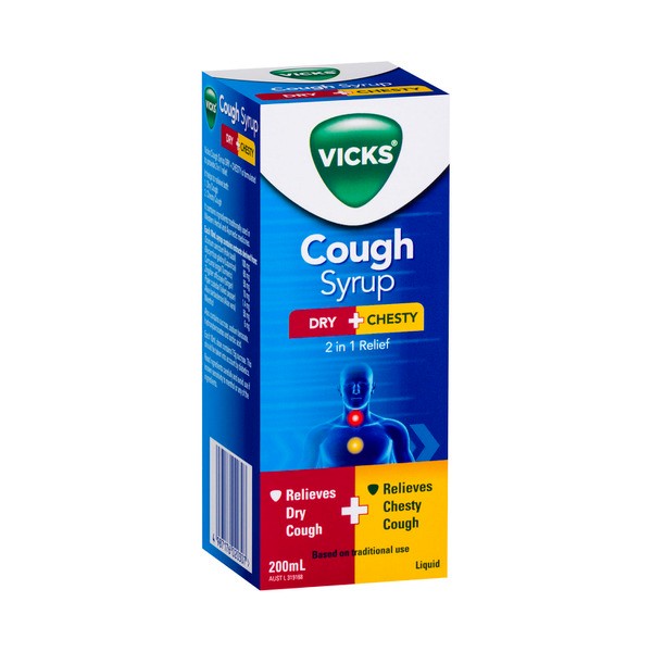 Vicks 2 In1 Relief Cough Syrup | 200mL