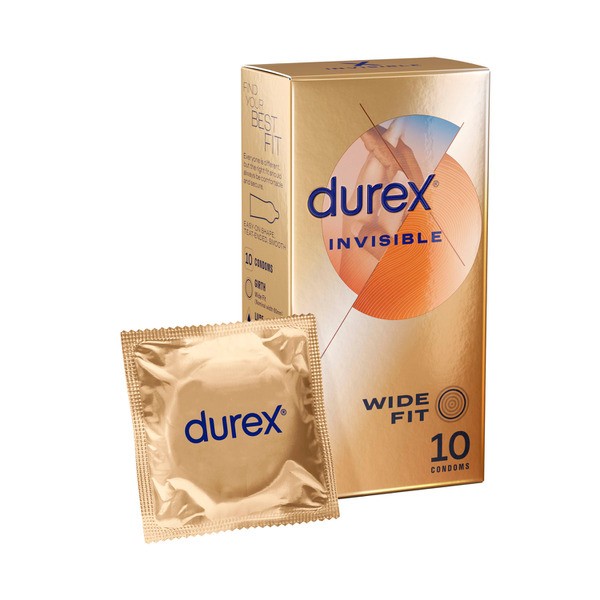 Durex Invisible Extra Thin Larger Condoms | 10 pack