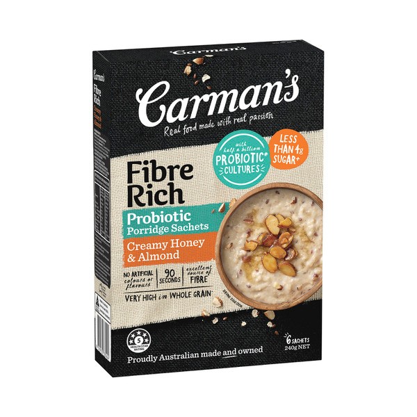Carman's Fibre Rich Probiotic Honey & Almond | 240g