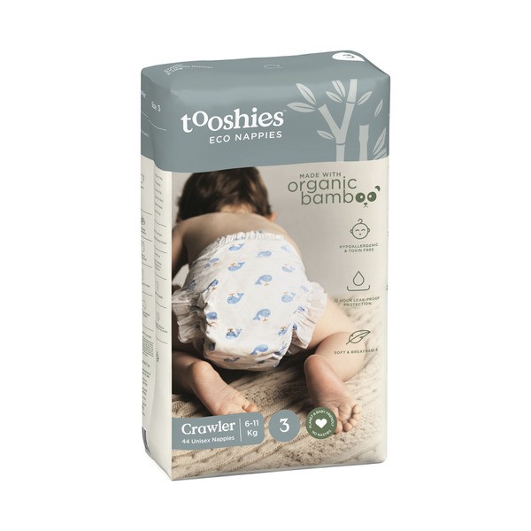 Tooshies Eco Nappies Size 3 Crawler | 44 Pack