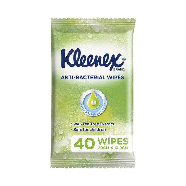 Kleenex Anti-Bacterial To-Go Wipes | 40 pack