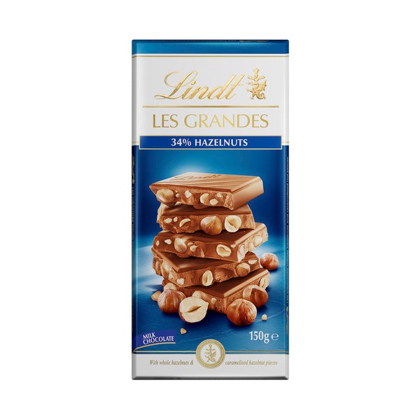Lindt Les Grandes Milk chocolate & Hazelnut Block | 150g