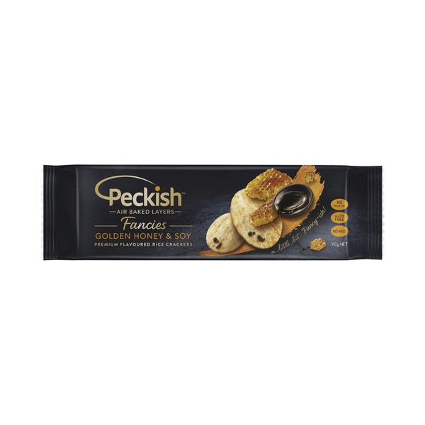 Peckish Fancies Rice Crackers Honey & Soy | 90g