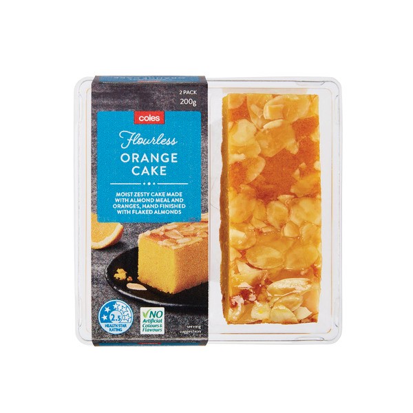Coles Flourless Orange Slice 2 Pack | 200g