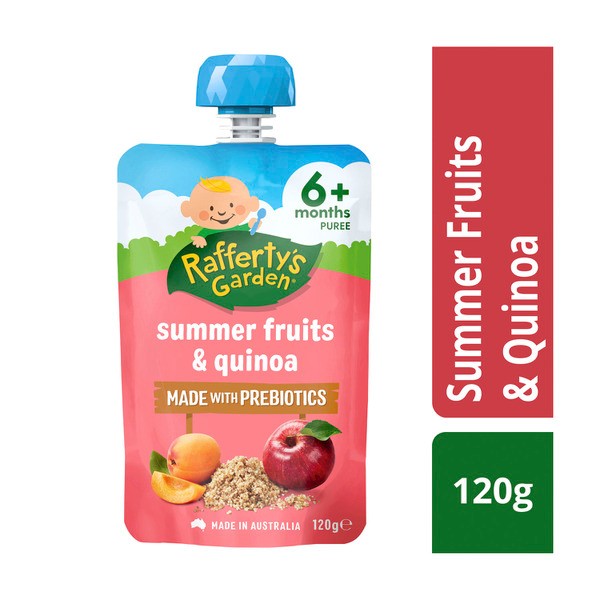 Rafferty's Garden Summer Fruits & Quinoa Baby Food Prebiotics Pouch 6+ Months | 120g