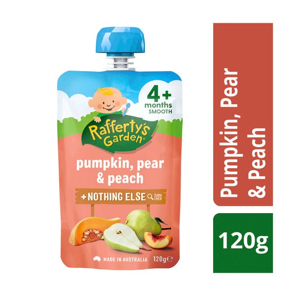 Rafferty's Garden Pumpkin Pear & Peach Baby Food Puree Pouch 4+ Months | 120g