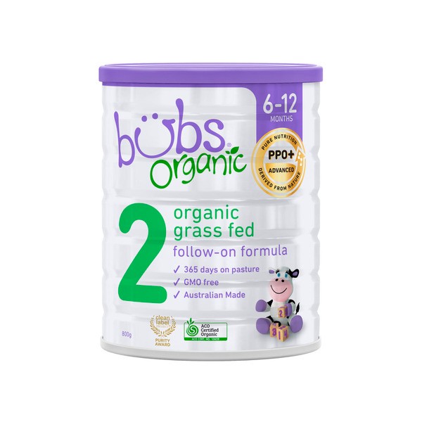 Bubs Organic Grass Fed Formula Stage 2 Follow On | 800g
