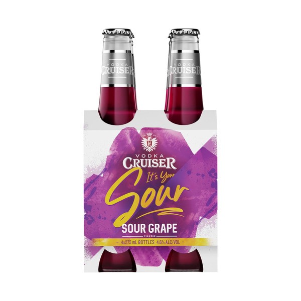 Vodka Cruiser Sour Grape 275mL | 4 Pack
