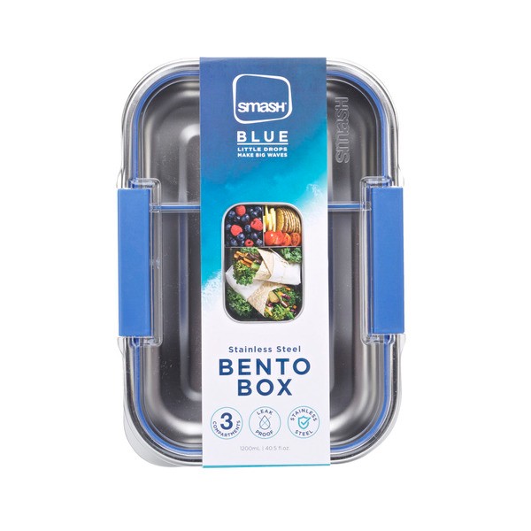 Smash Blue Stainless Steel Bento Box 1300mL | 1 each