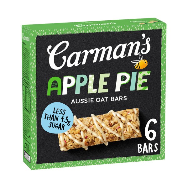 Carman's Aussie Oat Muesli Bars Apple Pie 6 Pack | 180g