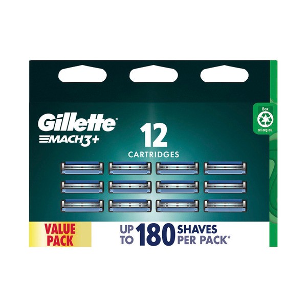 Gillette Mach3+ Razor Cartridge | 12 pack