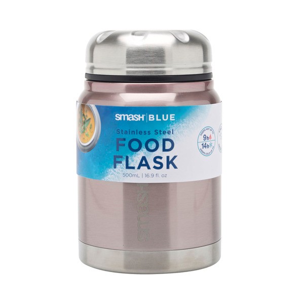 Smash Blue Stainless Steel Food Flask 500mL | 1 each
