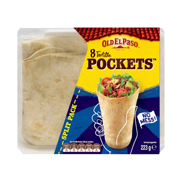 Old El Paso Tortilla Pockets 8 Pack | 223g