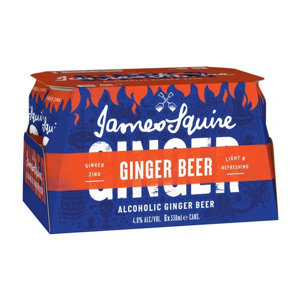James Squire Ginger Beer Can 330mL | 6 pack