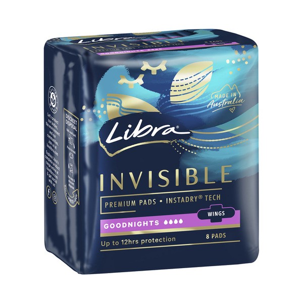 Libra Invisible Pads Goodnight | 8 pack