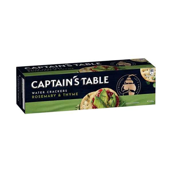 Captain's Table Rosemary & Thyme Water Crackers | 125g