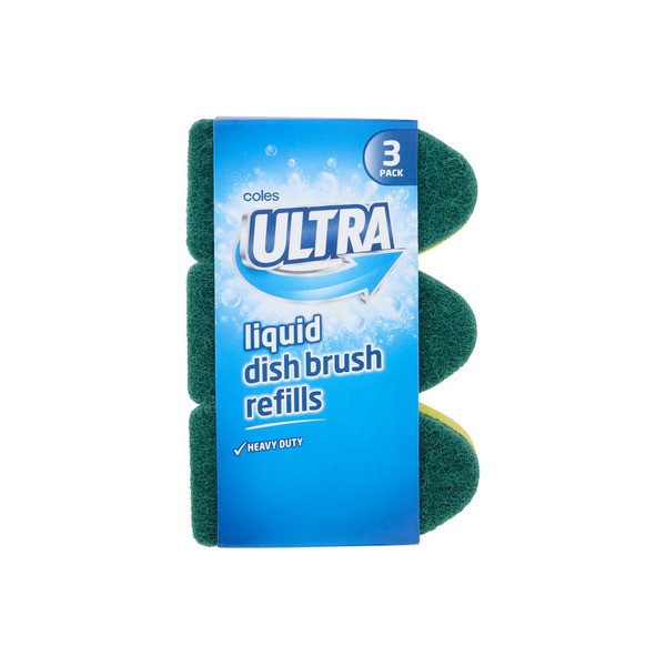 Coles Ultra Dish Liquid Brush Refills | 3 pack