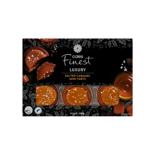 Coles Finest Salted Caramel Mini Tarts 6 pack | 200g