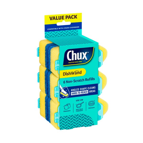 Chux Dishwand Non Scratch Refill | 6 pack