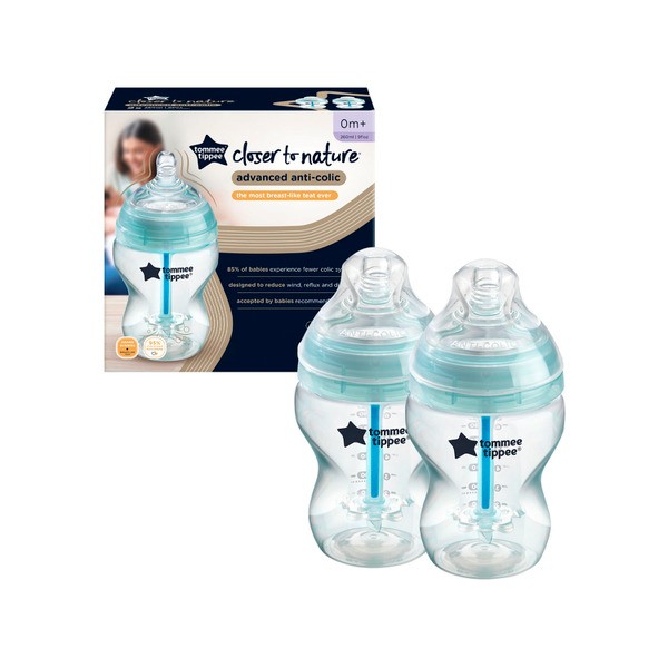 Tommee Tippee Anti-Colic  Bottle 260ml 2 Pack Newborn+ | 2 pack