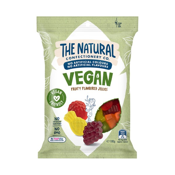 The Natural Confectionery Co. Vegan Fruit Flavoured Jellies Lollies | 180g