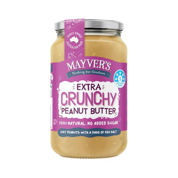 Mayvers Extra Crunchy Natural Peanut Butter | 375g