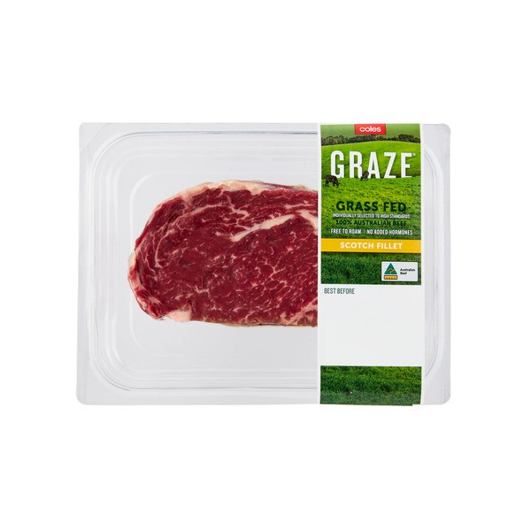 Coles Graze Grassfed Beef Scotch Fillet Steak | 250g