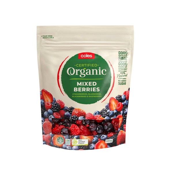Coles Frozen Organic Mixed Berries | 450g