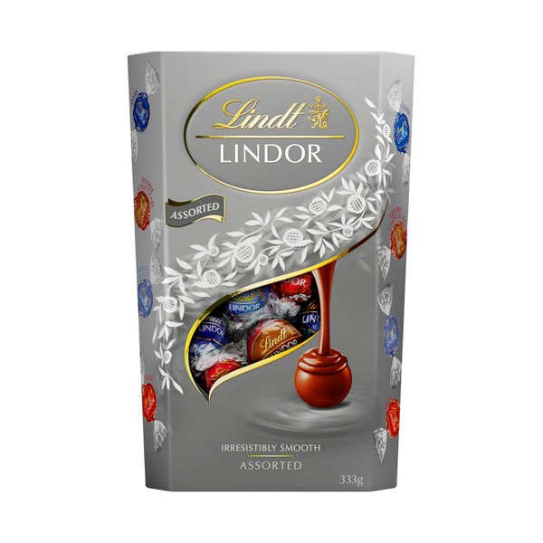 Lindt Lindor Silver Assorted Chocolate Cornet | 333g