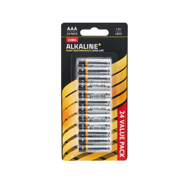 Coles Alkaline AAA | 24 pack