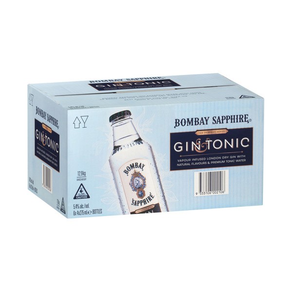 Bombay Sapphire Gin & Tonic 275ml | 24 Pack