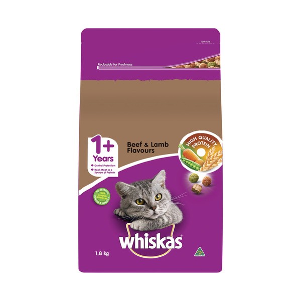 Whiskas Beef & Lamb Adult Dry Cat Food | 1.8kg