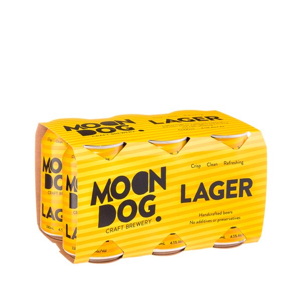 Moon Dog Lager Can 330mL | 6 Pack