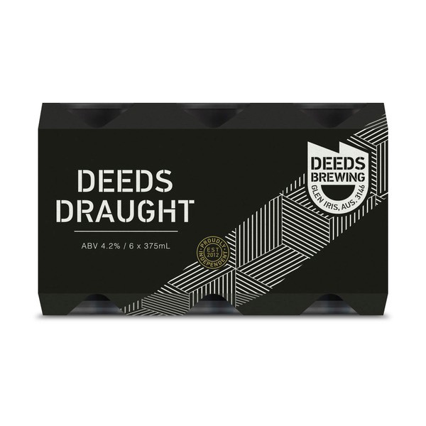 Deeds Draught Lager Can 375mL | 6 Pack